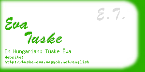 eva tuske business card