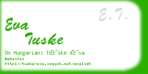 eva tuske business card